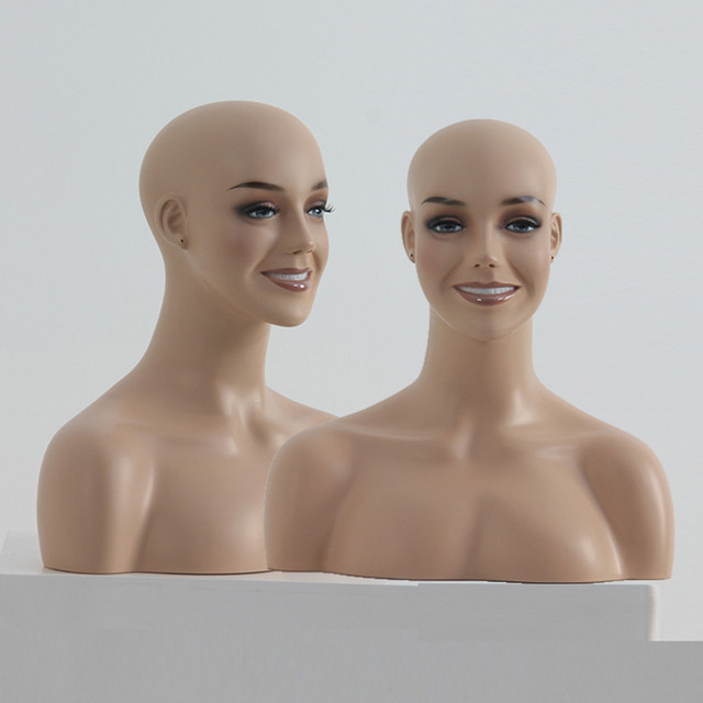 Realistic Smile With Teeth Female Mannequin Head With Shoulder Manikin Head  Bust For Wigs Beauty Accessories Display Model Head - Mannequins -  AliExpress